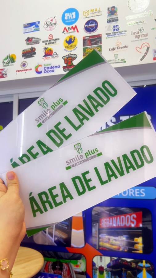 Rótulos de vinil Área de Lavado
